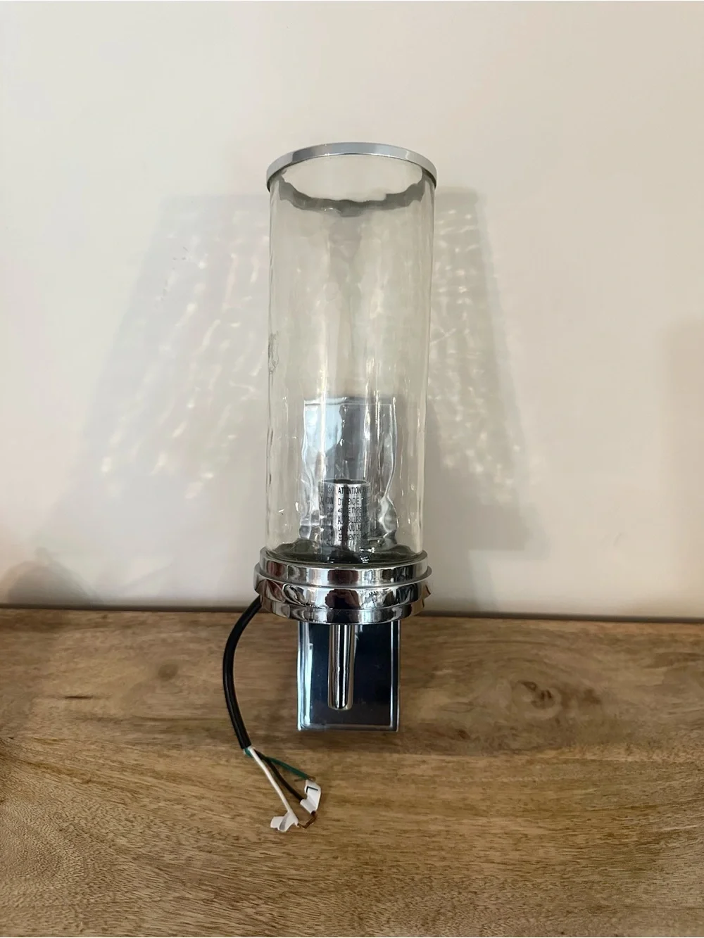 Pottery Barn Frey Sconce, Chrome, Single Tube Wall Sconce